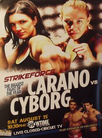 Gina CARANO vs Cyborg MMA Strike Force Fight Poster