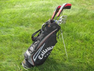 Mens Complete Golf Set Taylor Made Irons Putter Callaway Woods Bag