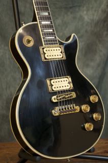 Vintage 1975 Gibson Les Paul Custom Black Beauty Guitar GRLC615