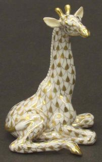 Herend Figurine Giraffe Gold Fishnet 1781859
