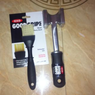 Oxo Good Grips Silicone Pastry Brush & Meat Tenderizer Pounder Mallet