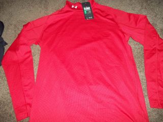 Under Armor Competition Fitted Mock Base Layer Size Large Red