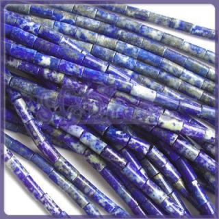 Tube Design Lapis Lazuli Gems Loose Bead Necklace 16