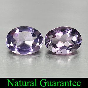  Matching Pair Natural Purple Amethyst Unheated Brazil Gemstones