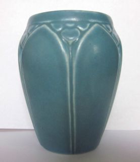 Rookwood Pottery Vase Dated 1928 2090 Matt Blue Lotus Leaves