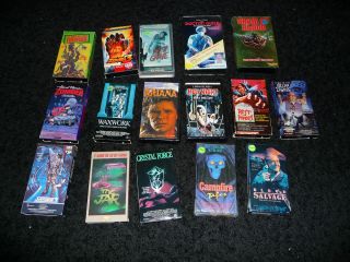 Lot of 16 RARE Big Box Horror Movies OOP Gore Sleaze Zombies