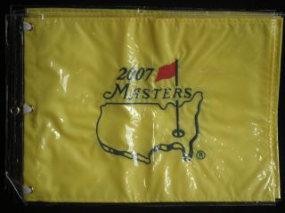 2007 Augusta Masters Golf Pin Flag with Spectators Guide