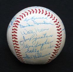 1959 Los Angeles Dodgers Team Signed Baseball 23 Sigs