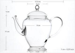 New Aladdin Kettle: Handmade Thin Walled Clear Glass Teapot (Pitcher