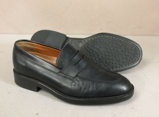 Tods Black Leather Dress Loafers Shoes 7 Pristine Condition