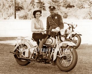 Early Harley Davidson Motorcycle Tennessee Highway Patrol Patrolman