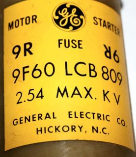 general electric motor starter fuse model 9f60lcb809 ej 2d 9r fuse 2