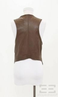 Graham Spencer Brown Leather Vest Size M