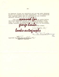 Raymond Chandler Signed Marlowe 1946 Radio Program