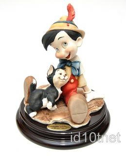 Giuseppe Armani Disney Figurine Pinocchio and Figaro