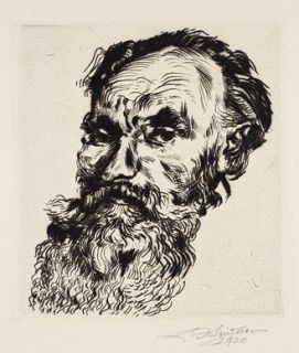 1928 Original German Expressionism Gouache Karl Holtz