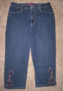 Gloria Vanderbilt 10 Embellished Capri Jeans 29x20 5