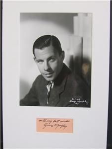 George Murphy Actor Republican Card Signed Check It Out