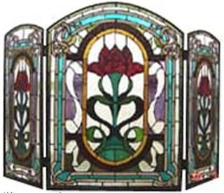 Elegant Tiffany Stained Glass Fireplace Screen Buy Safe