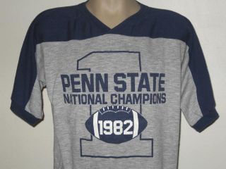 Vintage 1982 Penn State University Football Jersey T Shirt Large XL