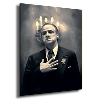 Godfather Marlon Brando DVD Portrait DVD Painting Canvas Art Giclee