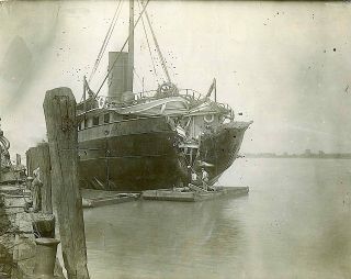  RP 1926 GREAT LAKE SHIP WRECK STERN MARQUETTE aka GODERICH 1927 AGAWA