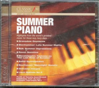 SUMMER PIANO CLASSIC FM CD 2009 GRANADOS SUK RAVEL SATIE STENHAMMAR