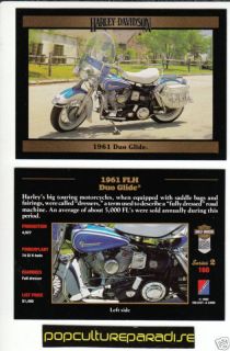 1961 Harley Davidson FLH Duo Glide Bike Motorcycle Card