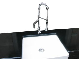 72Kitchen Wall Cabinet w Apron Sink Faucet Granite