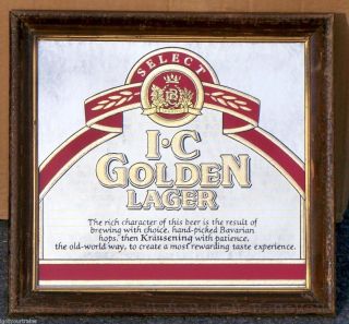 Pittsburgh Brewing IRON CITY Golden Lager Beer Bar Sign Mirror LARGE