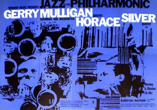 Gerry Mulligan Horace Silver Concert Poster from 1962 Kieser