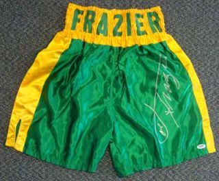  Autographed Signed Everlast Green Yellow Boxing Trunks PSA DNA