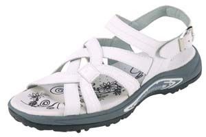 Golfstream Shoes Ladies White Golf Sandal with Removeable Soft Spikes
