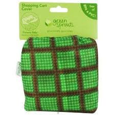 One Green and Gray Houndstooth Shopping Cart Cover by Green Sprouts