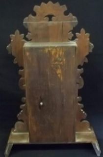 Vintage Wood Mantel Clock with Keys