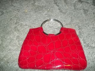 Giannini Faux Leather Bag Red Small