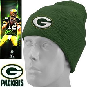   Green Bay PACKERS End Zone Cuffed Knit Hat Official NFL Merchandise