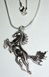  Jumping Horse Necklace Jewelry Sterling Silver Horse Lover Gift