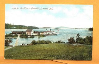 Postcard Steamboat Landing Greenville Junction ME Moosehead Lake