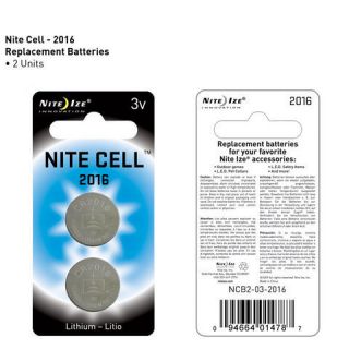 New Nite Ize Disc Golf LED Replacement Battery Nite Cell 2 Pack Light