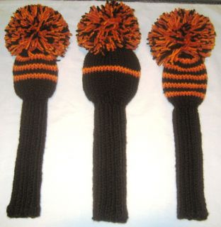 Golf Club Head Covers Hand Knit Custom Colors