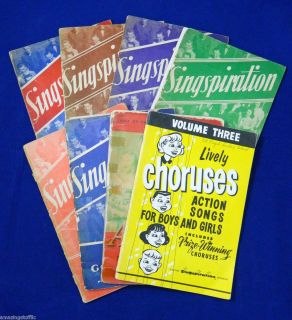   Gospel Song Choruses Books Lot Vintage Church Music Sheet Action