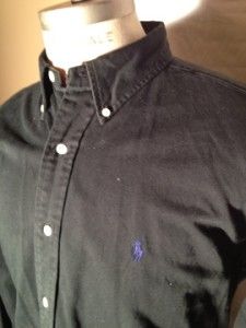Polo Ralph Lauren Black Causal Blake Shirt Size Large