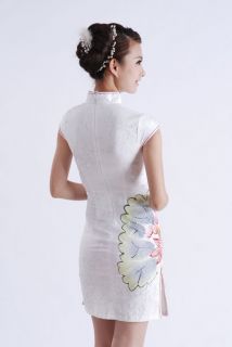 Fashion Charming Chinese Womens Mini Evening Dress Cheongsam Size s