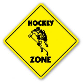 Hockey Zone Sign New Caution Puck Stick Player Gift Team Trophy Award