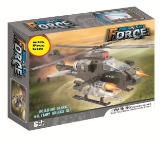 Military Apache Helicopter   Building Blocks (Lego) 222pcs #5662