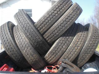 11 24.5 Goodyear truck tires set of 8 no reserve Michelin, BF Goodrich