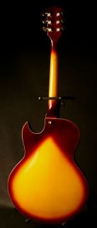 Gitano Electric Jazz Guitar Semi Hollow Thinbody Flame Maple Gold