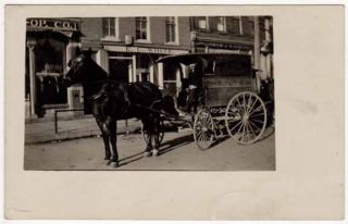Real Photo Postcard Horse Drawn Enterprise Steam Laundry Delivery