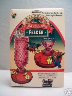 Birdfeeder Soda Glass Bottle Hummingbird Bird Feeder